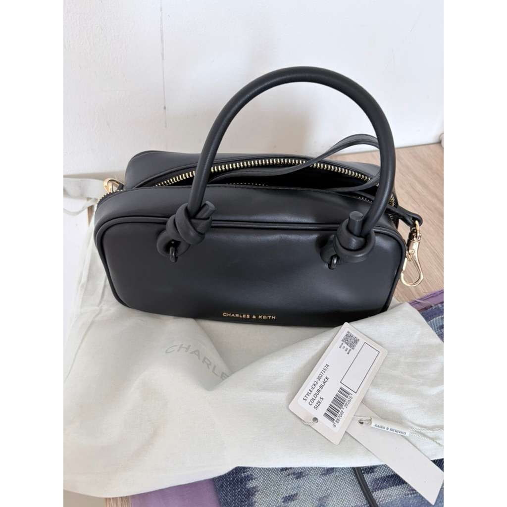 tas charles and keith bowling bag original