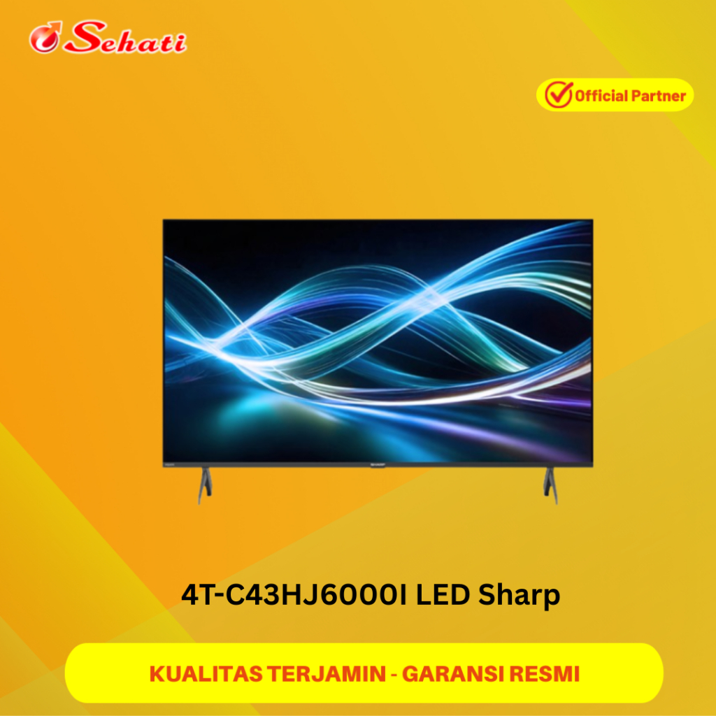 (Chat admin untuk ketersediaan stok dan ongkir) 4T-C43HJ6000I LED Sharp 4K Resolution with Dolby Vis