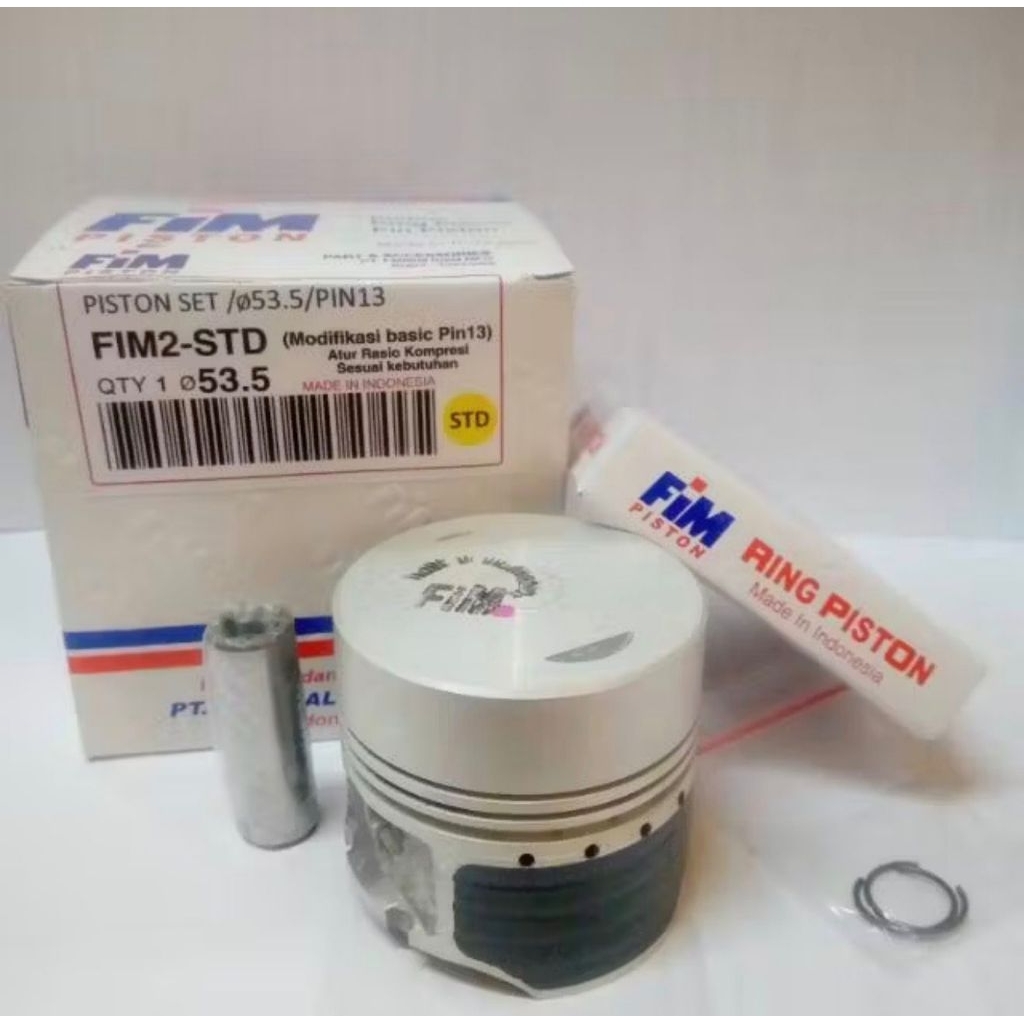 Piston Set FIM 2 Original 100% seker mentah Vega jupiter beat blade supra125 diameter 53,5 53,75 54 