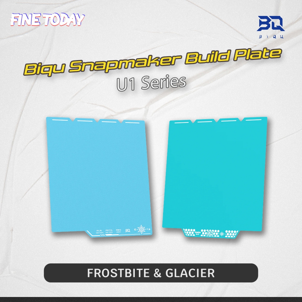 BIQU Frostbite & Glacier Build Plate for Snapmaker U1 Series 270x270 BigTreeTech Cool PEI Plate