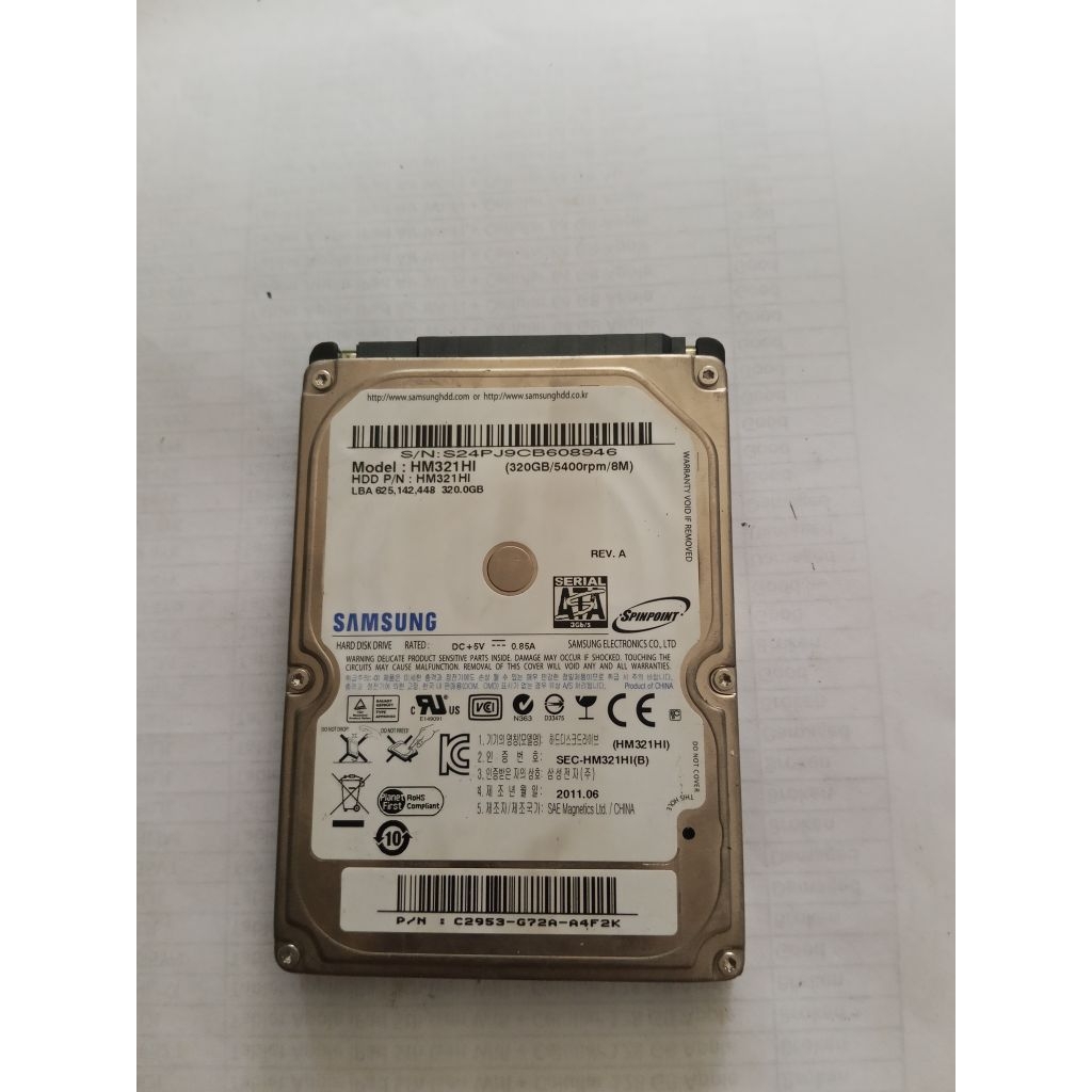 HDD leptop samsung 320gb