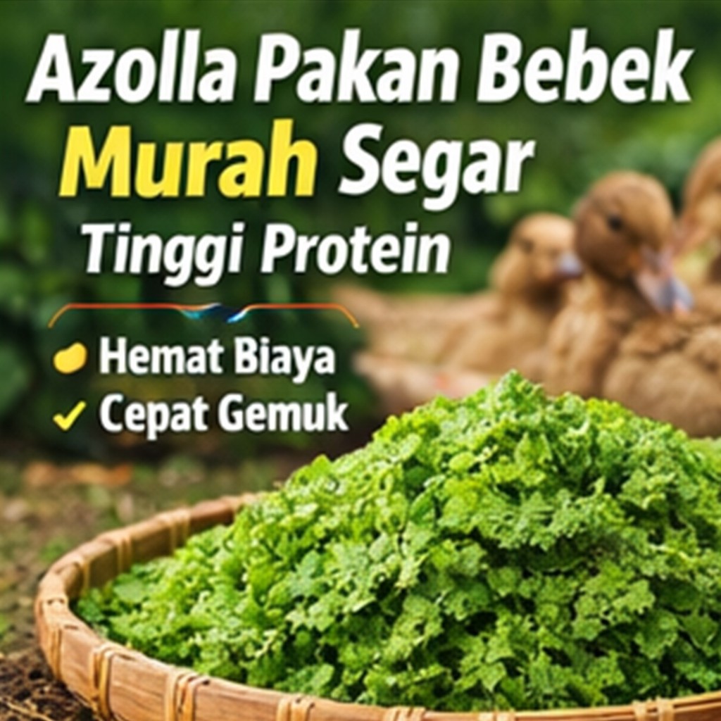 Azolla Pakan Bebek Murah Tinggi Protein Pakan Alami Segar