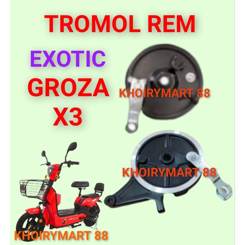tromol rem exotic groza x3 rumah kampas rem sepeda listrik exotic groza x3