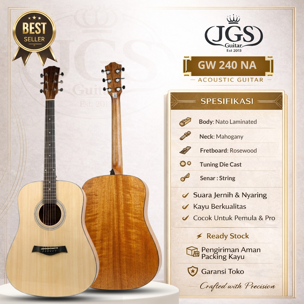 GITAR AKUSTIK COWBOY GW 240 NA ORIGINAL