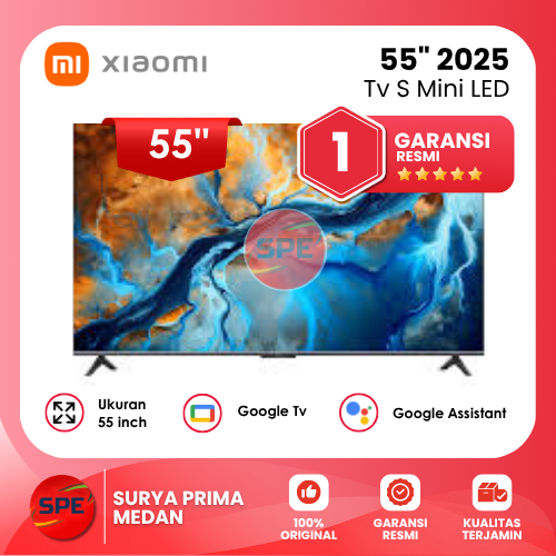 TV S MINI LED XIAOMI 55 INCH 2025 QD-MINI LED UHD 4K GARANSI RESMI (MEDAN)