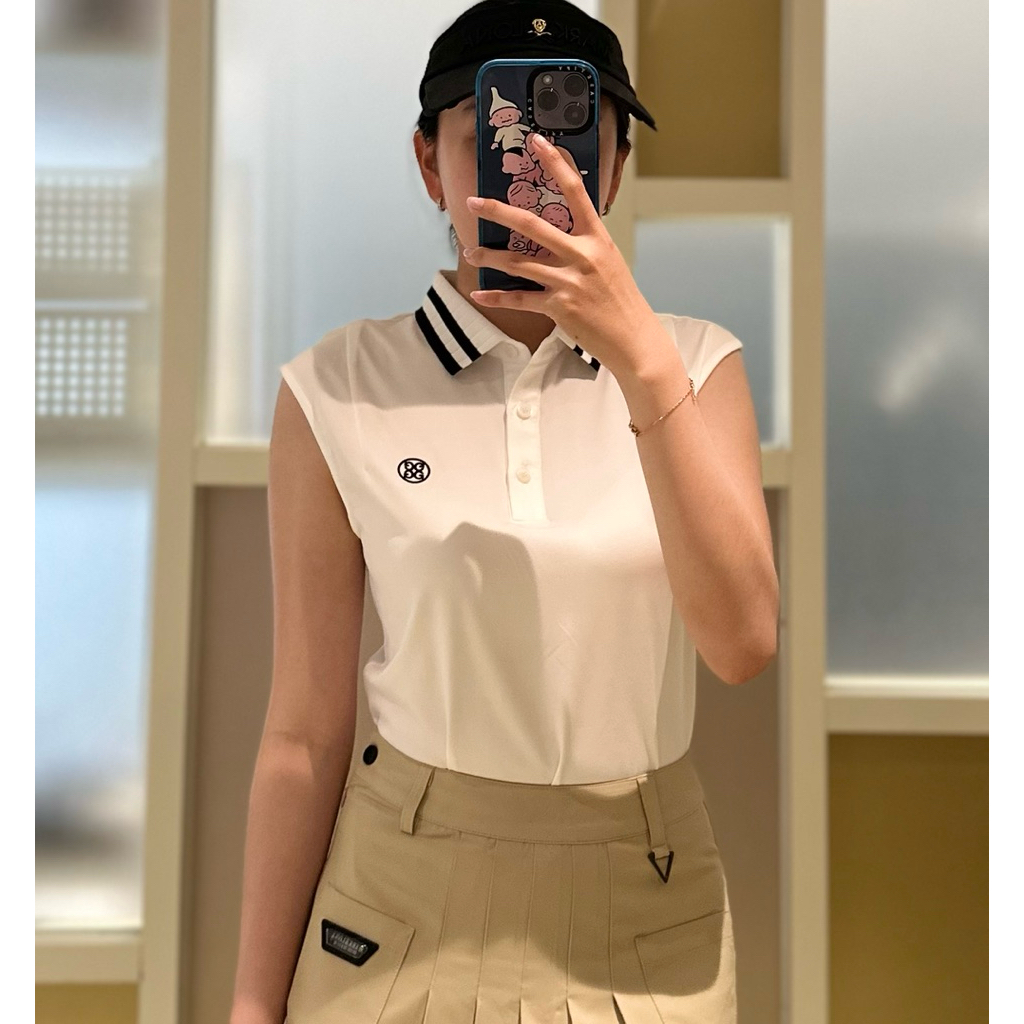 duniagolf gfore g4 g/fore sleeveless baju golf wanita golf polo