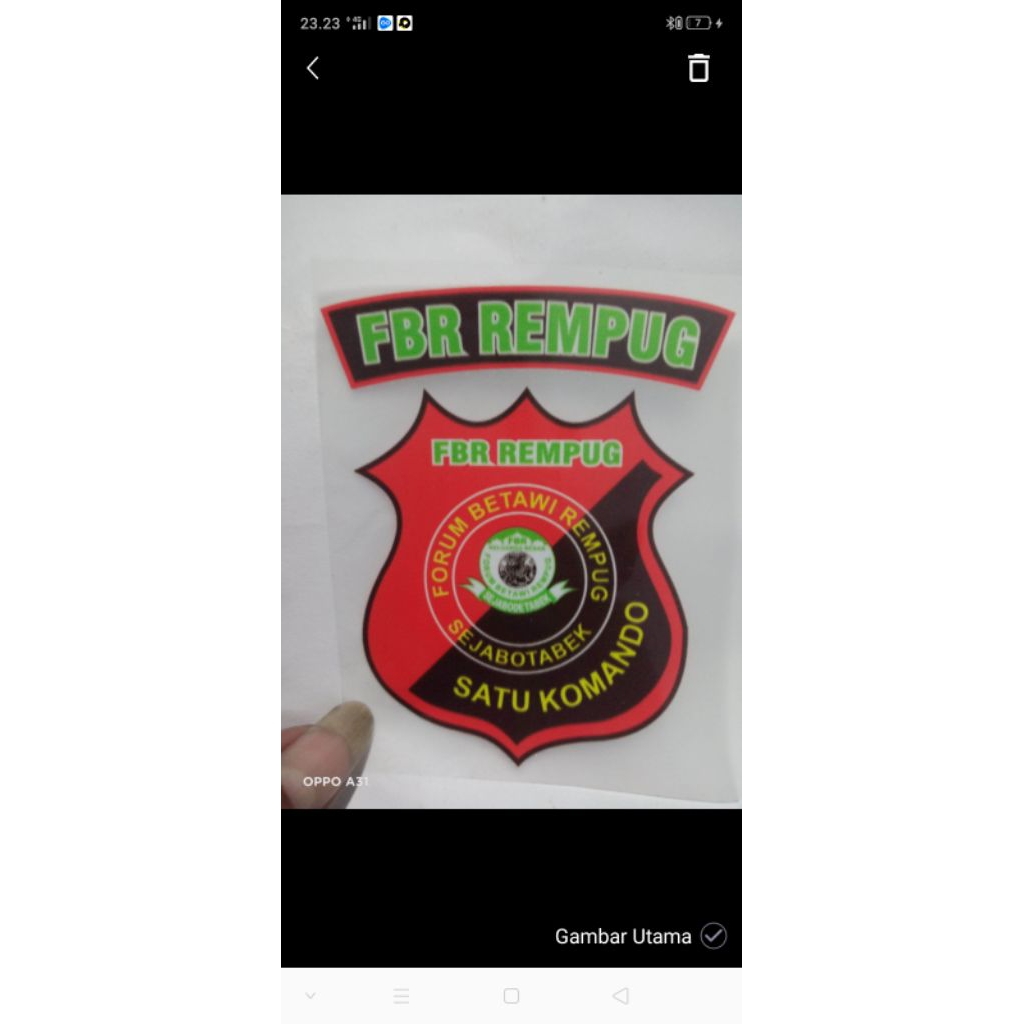 stiker sablon kaos dtf FBR rempung isi 3 pcs