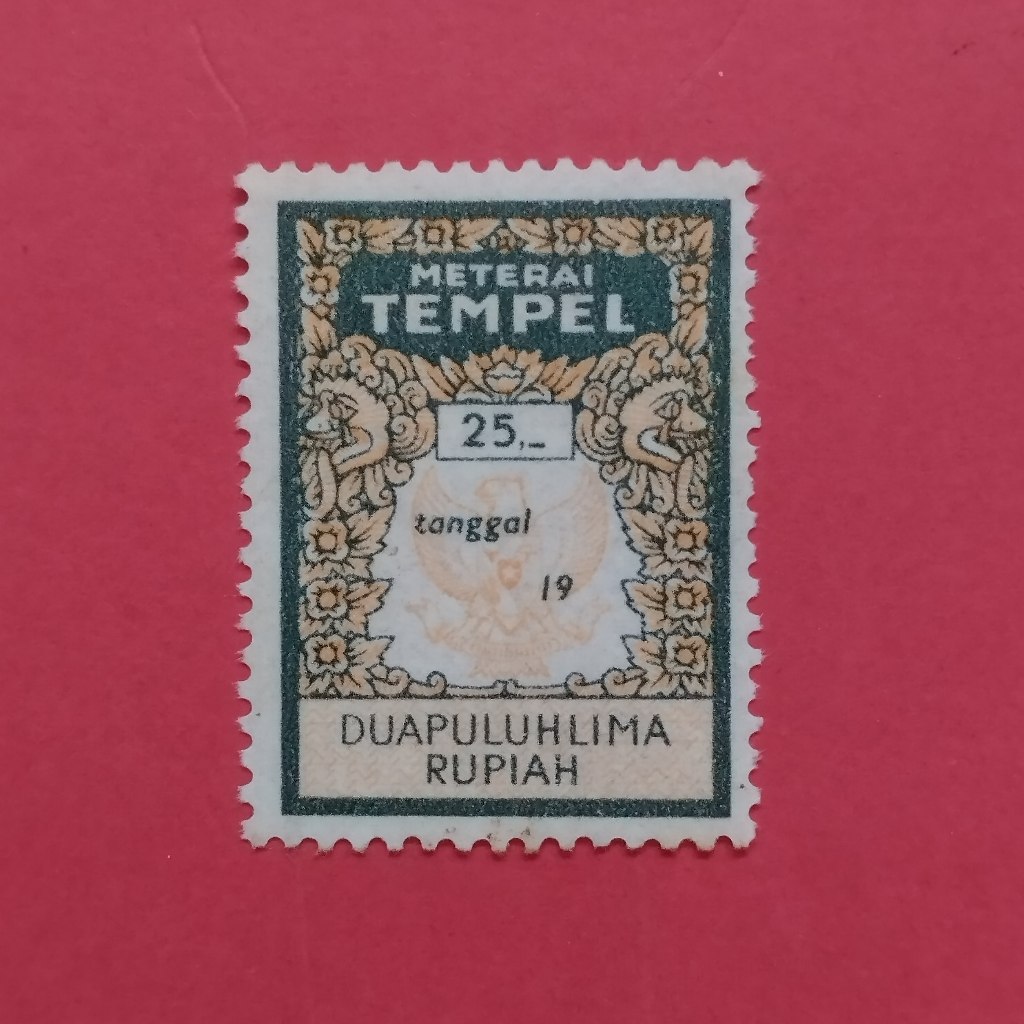 Materai Rp 25 Pemakaian Tahun 1976 sd 1980