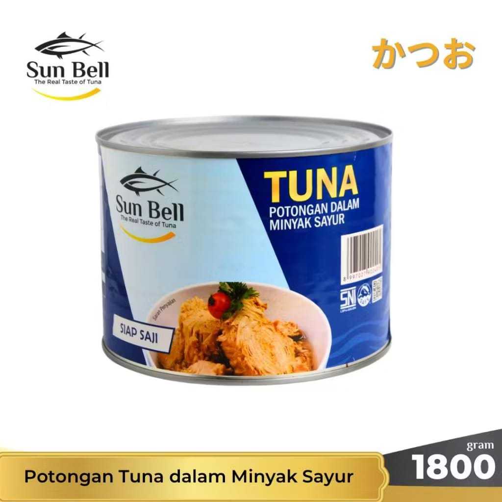Sunbell tuna chunk in Vegetable oil 1800 Gr - Sunbell Tuna chunk 1,8 Kg