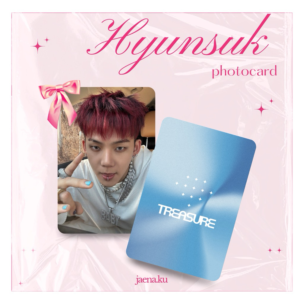 [MIN.8K] PHOTOCARD HYUNSUK SELCA TREASURE KOREA KPOP KOLEKSI JAENAKU