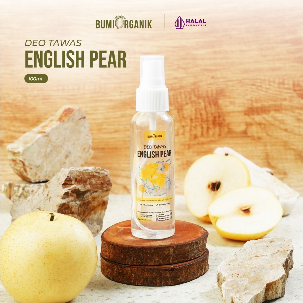 TAWAS SPRAY DEODORANT 100ML ENGLISH PEAR - BUMI ORGANIK / PENGHILANG BAU BADAN / ANTIPERSPIRANT / TA