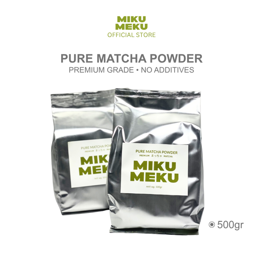 Premium Pure Matcha Powder 500gr - 100% Pure Japanese Matcha Powder by Miku Meku Matcha