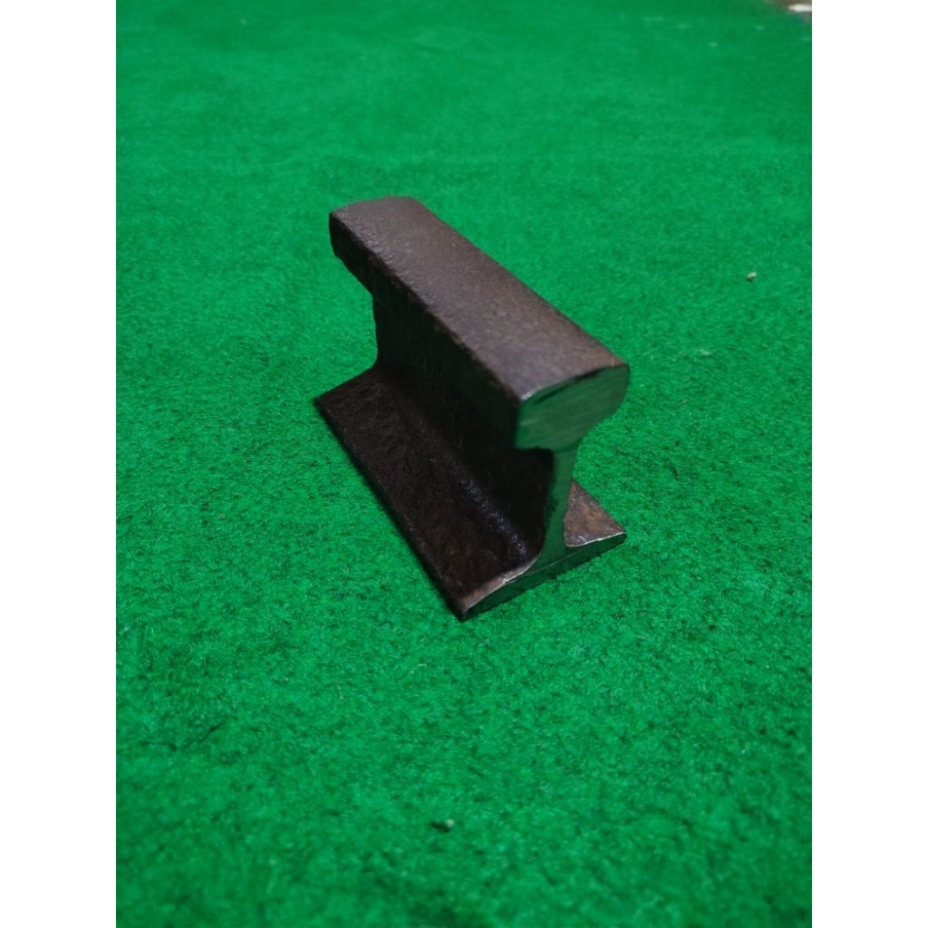 rel lori panjang 50cm baja bahan bilah pande pandai besi, landasan, anvil, paron