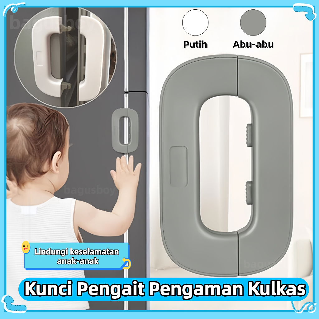 [COD]Safety Lock Kulkas Anak/Pintu Laci Lemari Pakaian Pengaman Anak/ Baby Safety Lock/Kunci Kulkas/