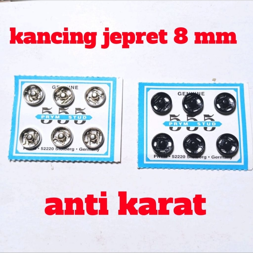 kancing jepret ANTI KARAT 8 mm / kancing cetet / kancing kebaya
