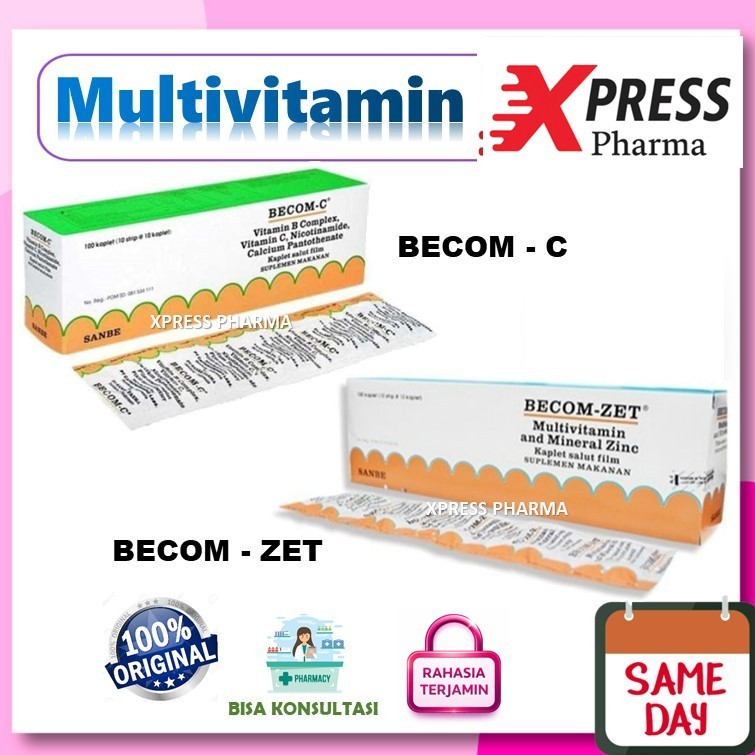 XPRESS  STRIP Becom C / Becom Zet / BecomC / BecomZet bekom C Multivitamin Mineral