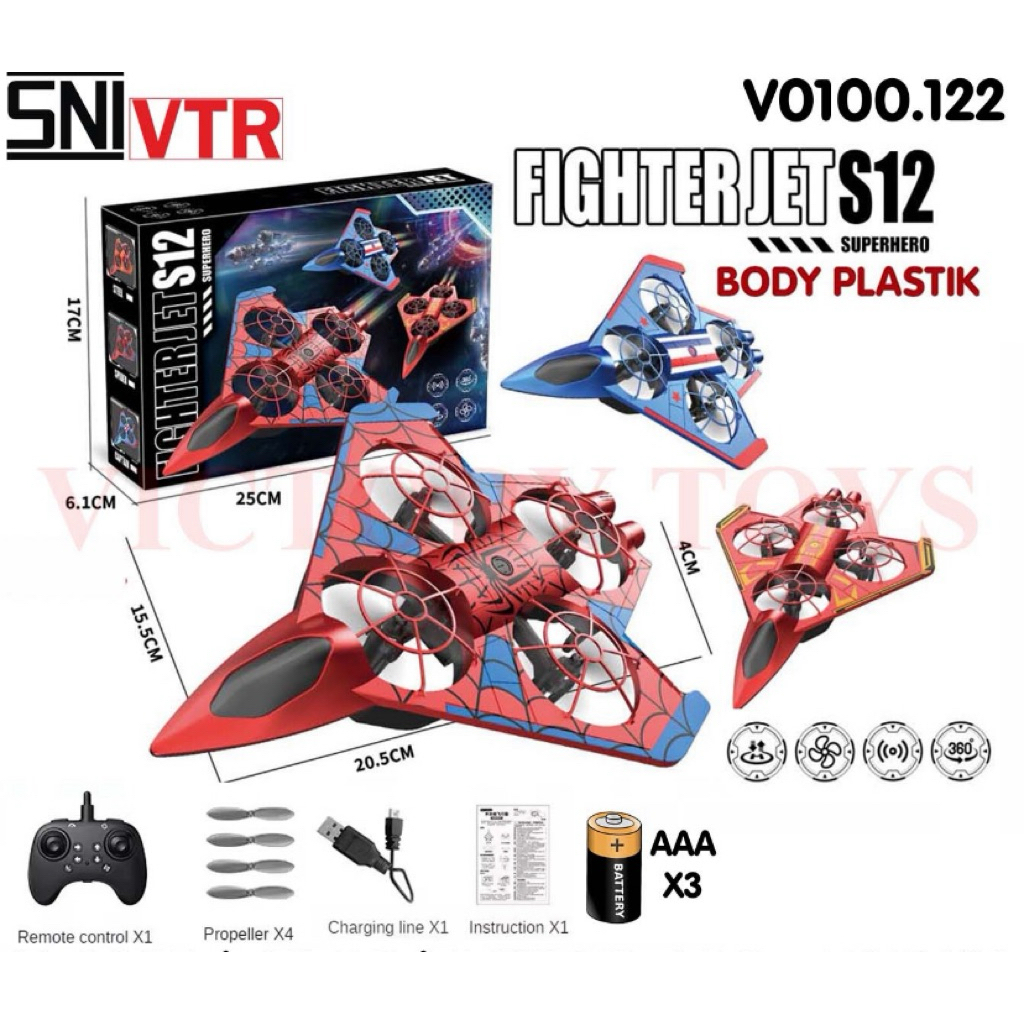 Mainan Plastic Rc Pesawat Terbang Pesawat mainan Pesawat Stunt Plastic RC 2.4G dengan Lampu Keren, K