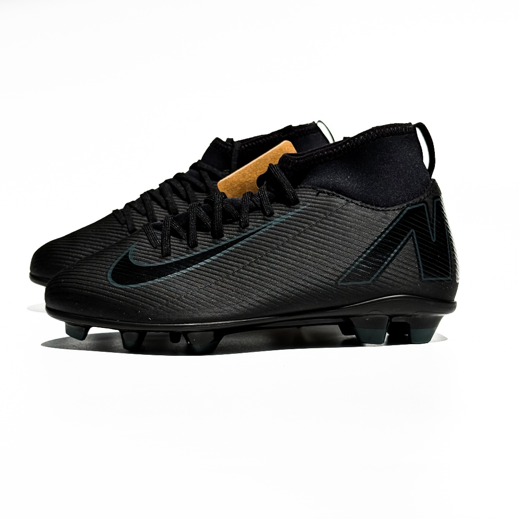 Nike Jr Superfly 10 Club FG Original Mercurial Black Hitam Sepatu Bola Anak Junior Kids Soccer Footb