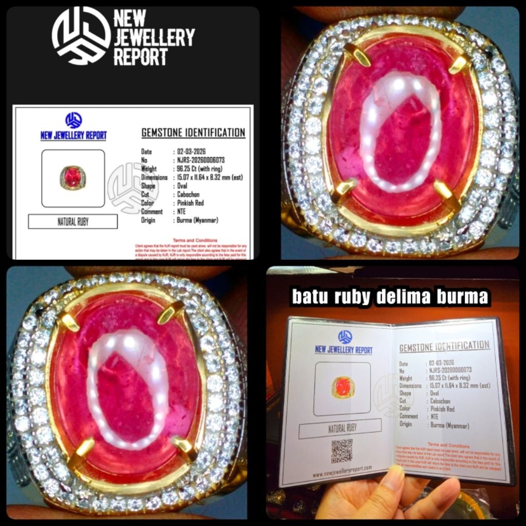 RUBY ASLI PATKWA BURMA WINDUSARA HQ + memo lab