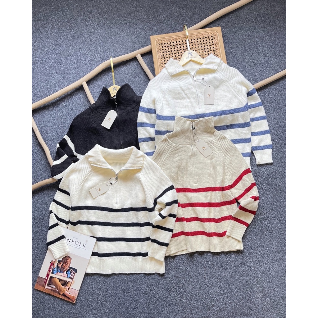 Byole Half Zipper Knit Top