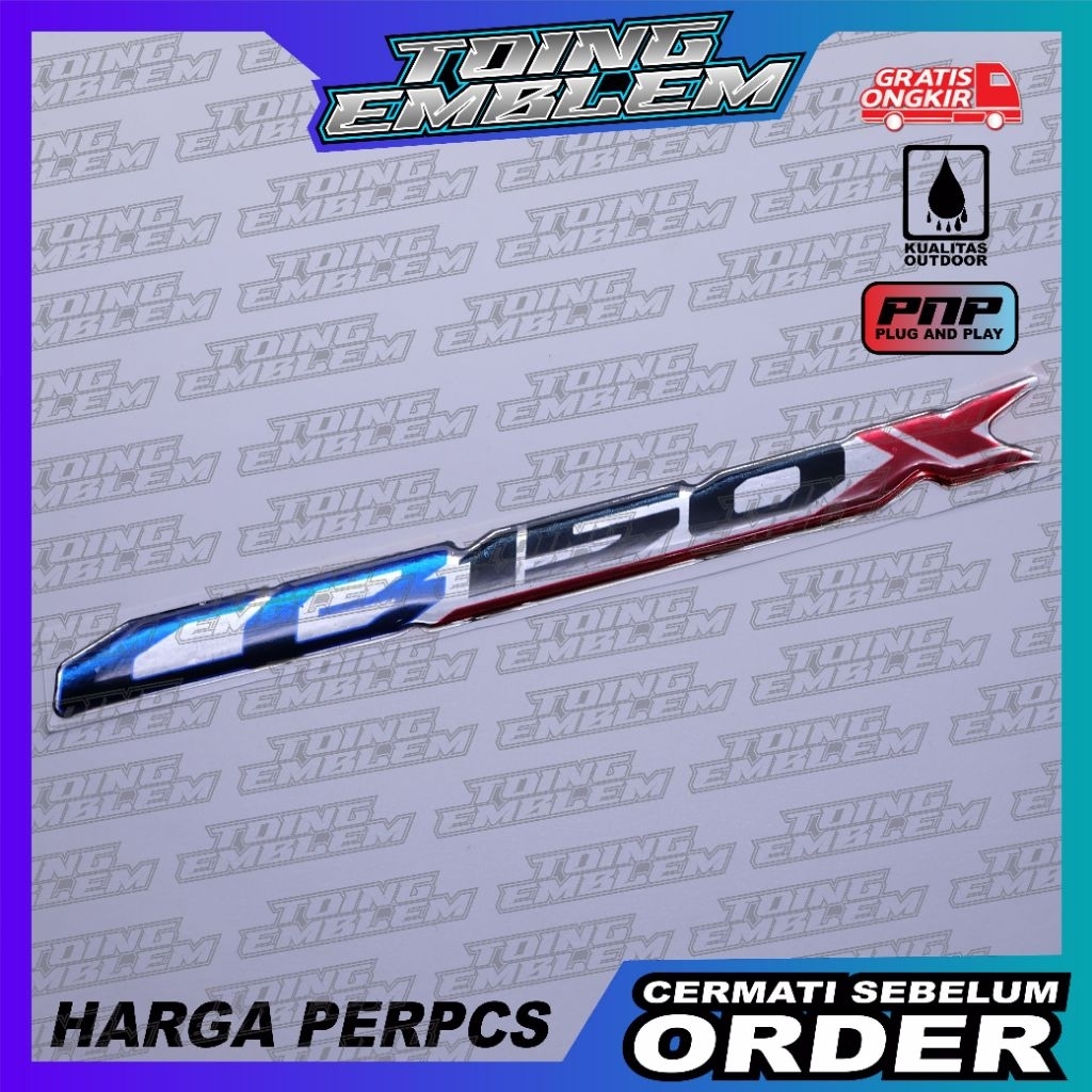 Emblem honda cb150r / emblem timbul honda cb150 / emblem titanium honda cb150r / emblem honda cb150 