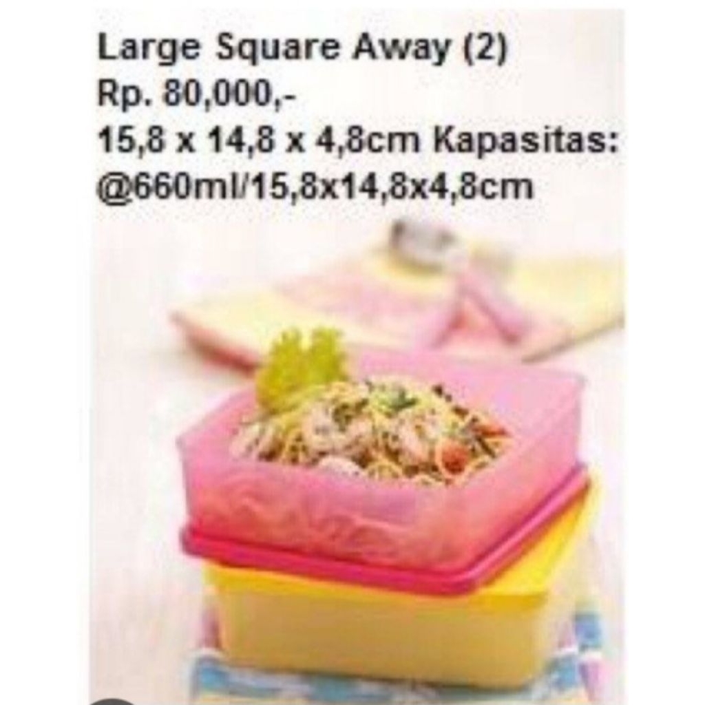 Tutup 'Large Square Away' Tupperware