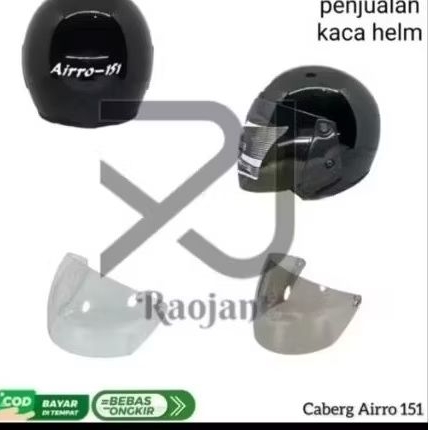 Kaca helm Caberg Airro 151 Visor helm Caberg Airro Hitam Bening