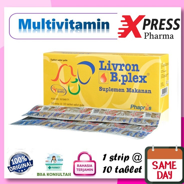 XPRESS  Livron B Plex Tablet Bplex B.Plex B. Plek Vitamin B Komplek Complex Kompleks
