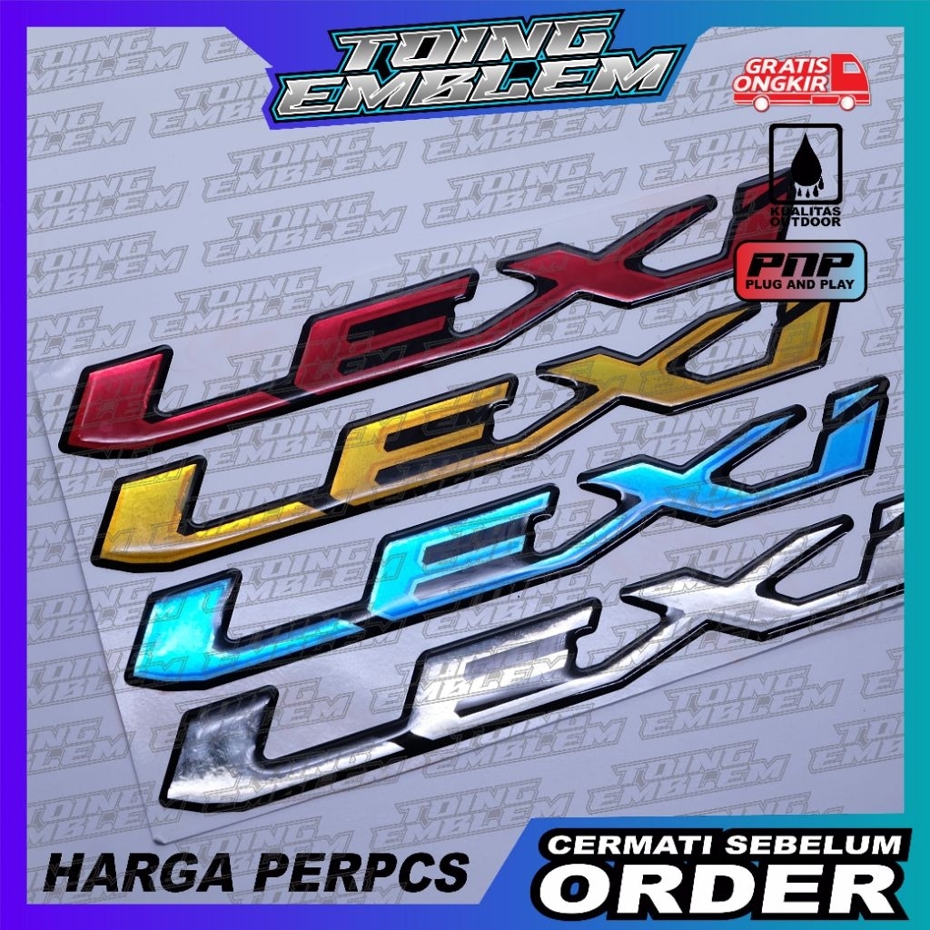 Emblem yamaha lexi / emblem timbul yamaha lexi / emblem titanium lexi / emblem yamaha lexi / stiker 