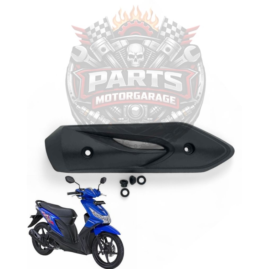 SPAREPART_ Cover Knalpot atau Tameng Knalpot Motor Honda Beat Karbu Tahun 2008-2012 Merek Narita ABS