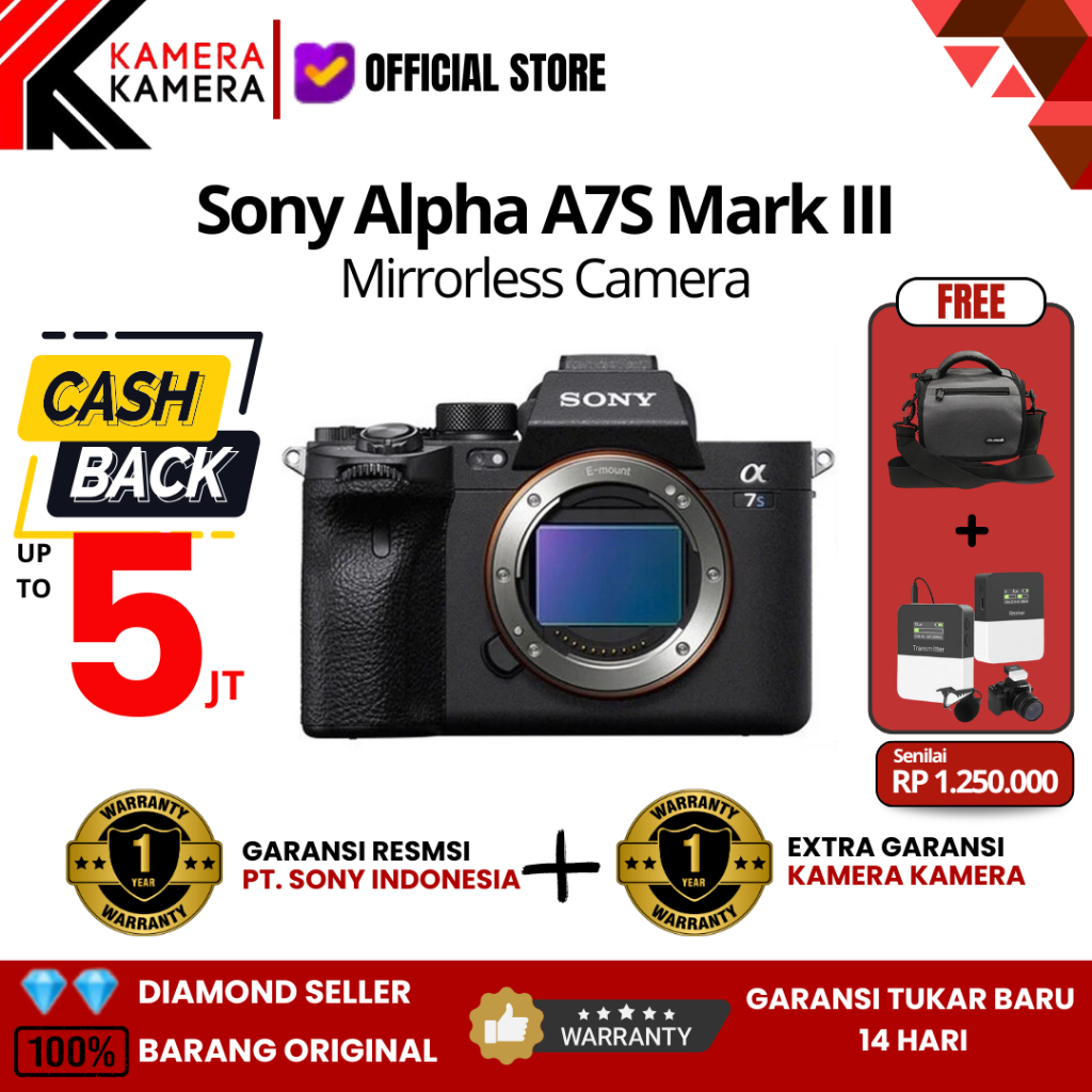 Sony Alpha A7S III A7SIII A7S MARK III Body Only - Kit 35mm Garansi Resmi