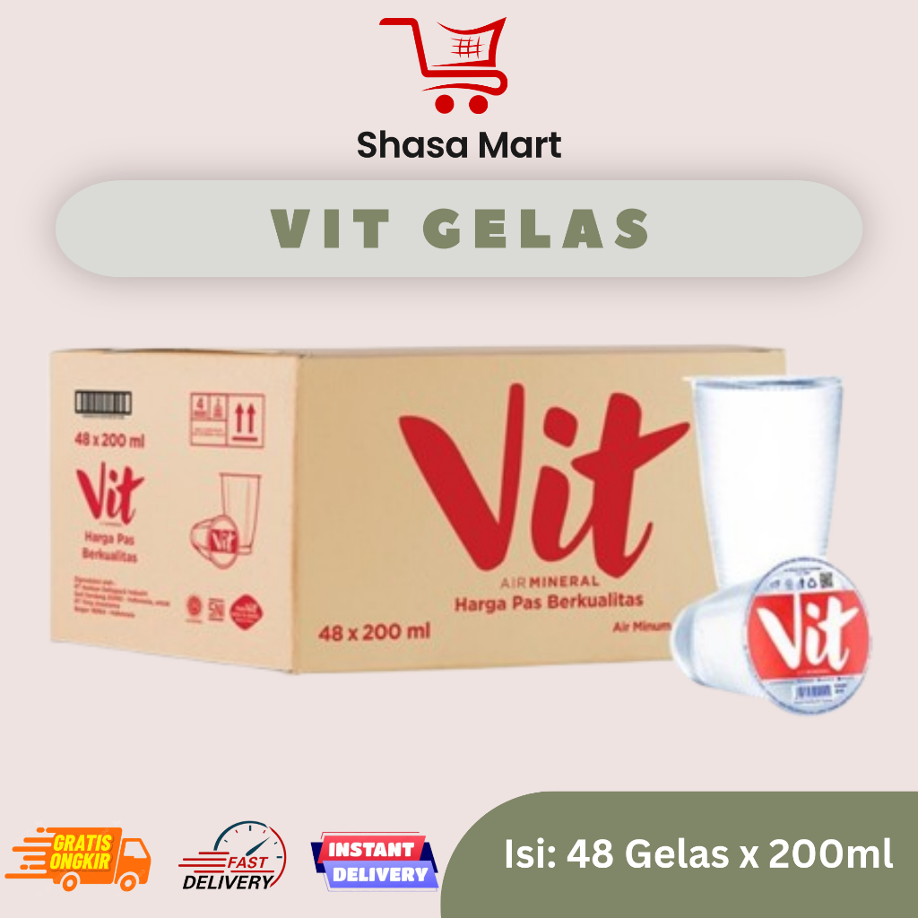 Vit Air Mineral / Vit Gelas 200ml 1 Dus isi 48pcs