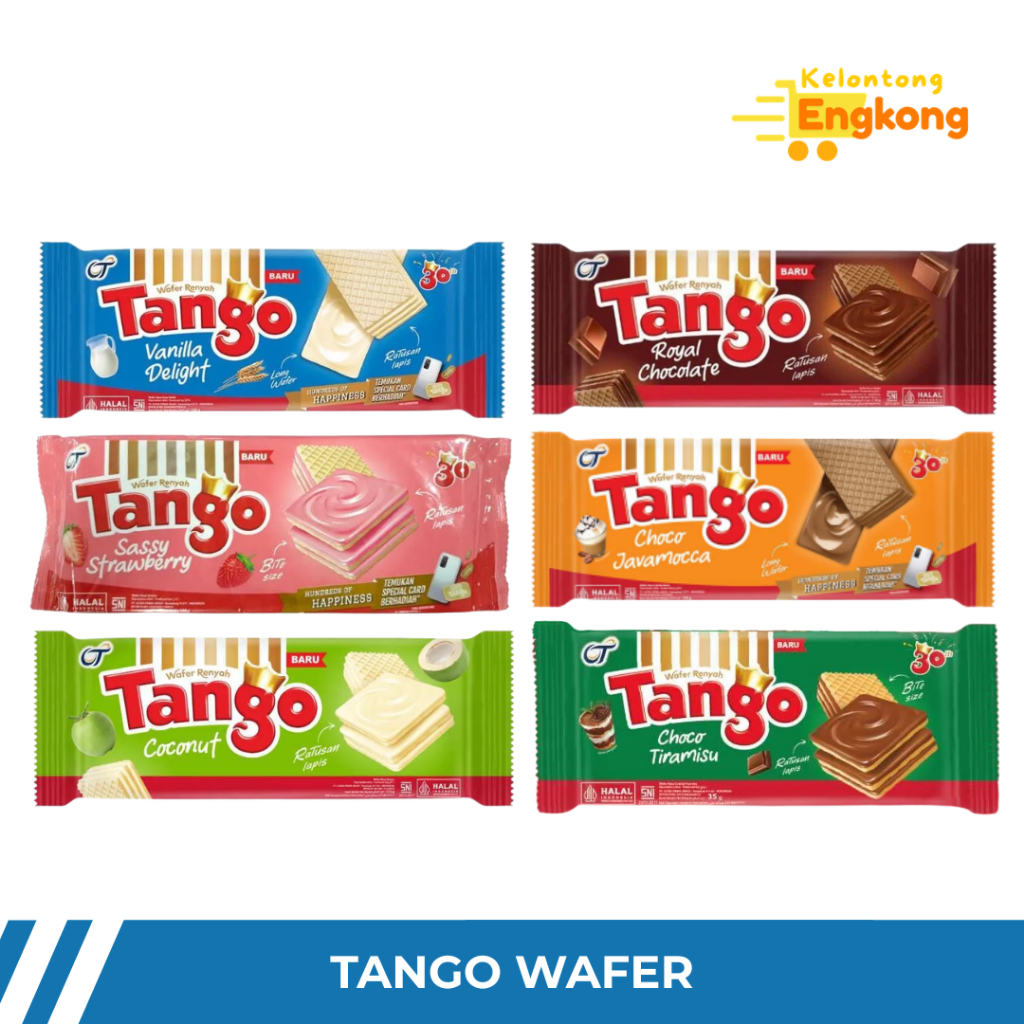 Tango Wafer 110gr All Varian | Royal Chocolate Strawberry Vanilla Choco Tiramisu Coconut Javamocca