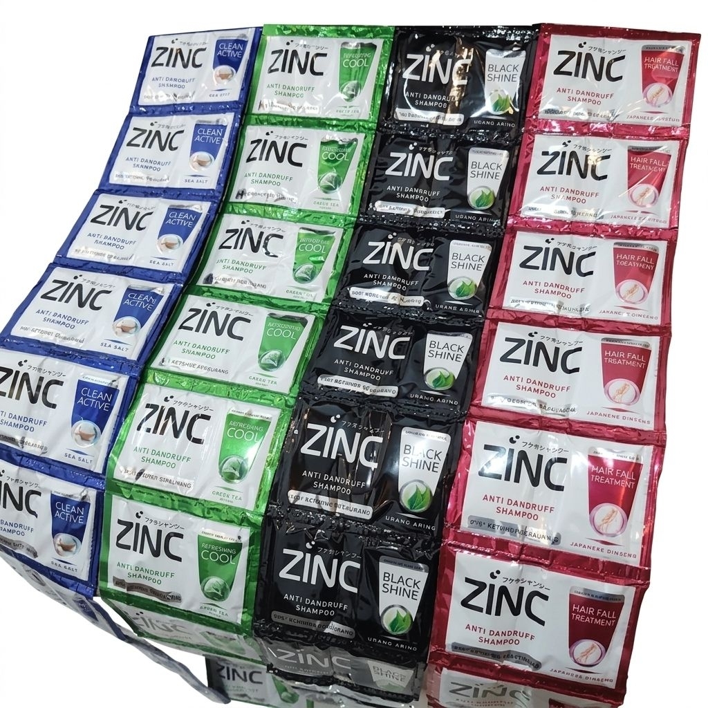 shampo zinc isi 12 sachet dan 24 sachet / shampo zinc sachet / shampo zinc renceng / zinc renteng / 