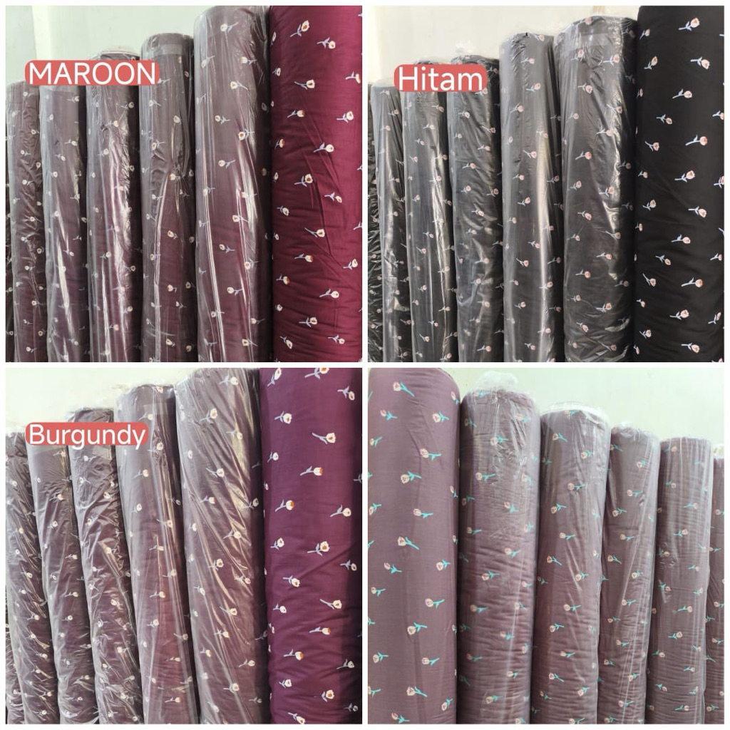 kain katun rayon viscose motif bunga tulip premium /kain katun rayon viscose motif bunga tulip bess 