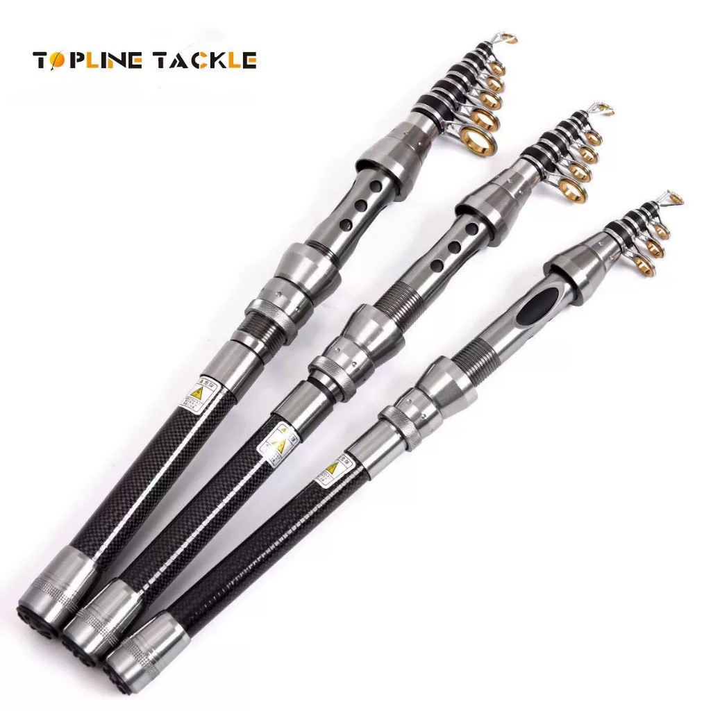 Joran Pancing Teleskopik Carbon Pendek, Joran Lure, Joran Laut Kecil, Lempar Jauh, Super Kuat