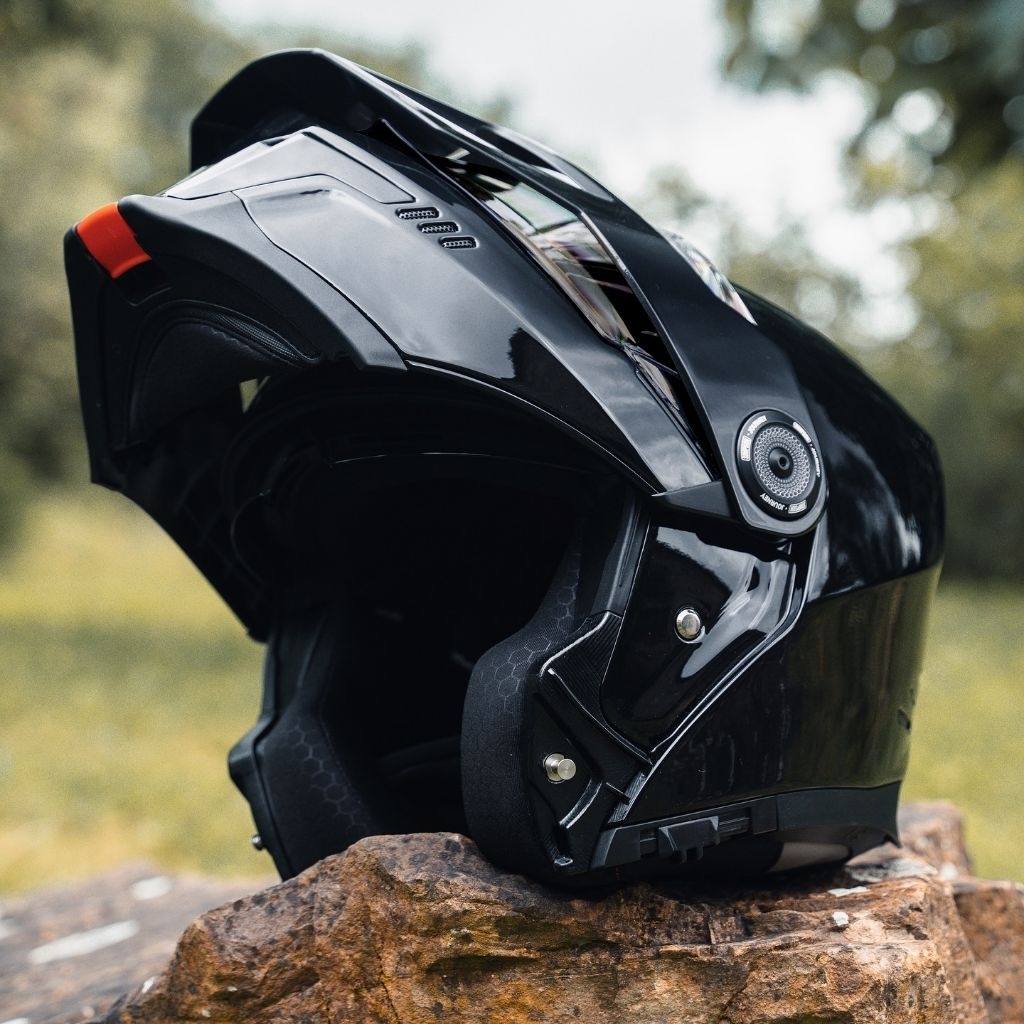 Helm Fullface Adventure Modular FlipUp Simpson Journey Black Glossy Original (XL)