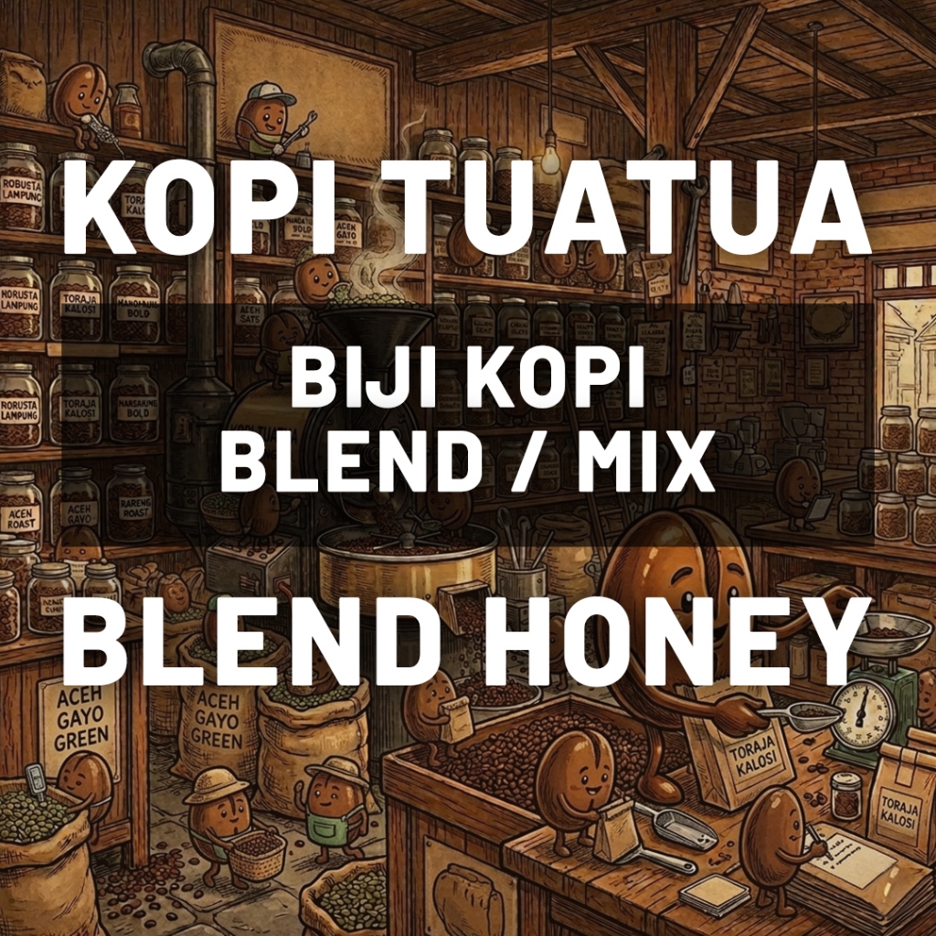 BLEND HONEY - BIJI KOPI 1 kilo - KOPI TUATUA