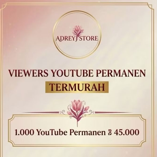 VIEWERS YOUTUBE PERMANEN, TERMURAH