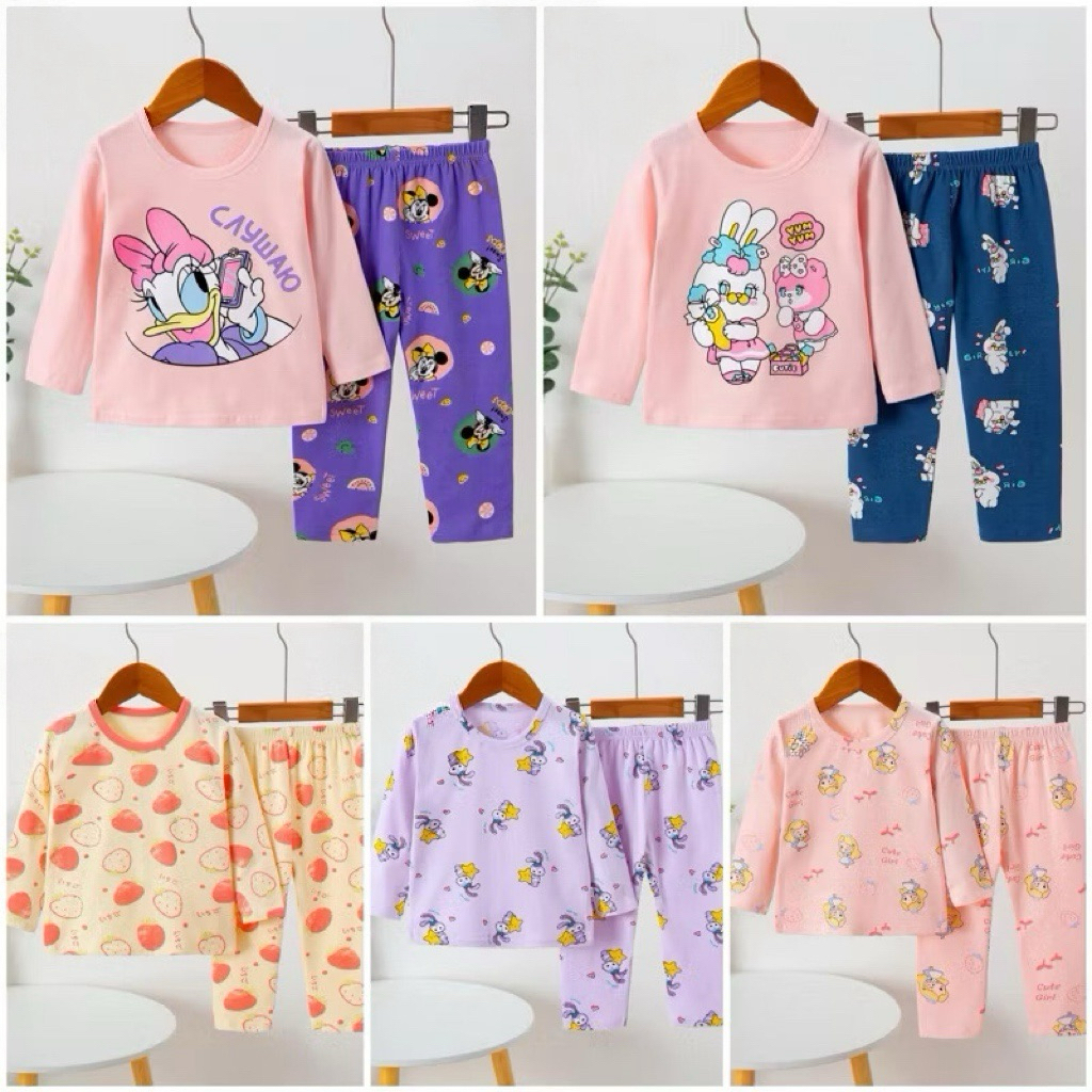 Piyama Anak Impor Lengan Panjang Ku bao Girl 5