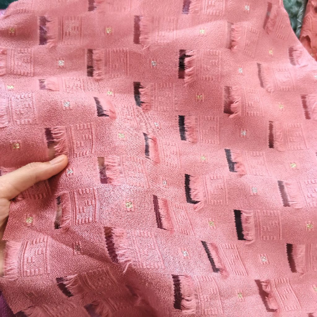 kain organza rubiah - Harga/0,5m - kain organza rubiah meteran - bahan organza rubiah - bahan rubiah