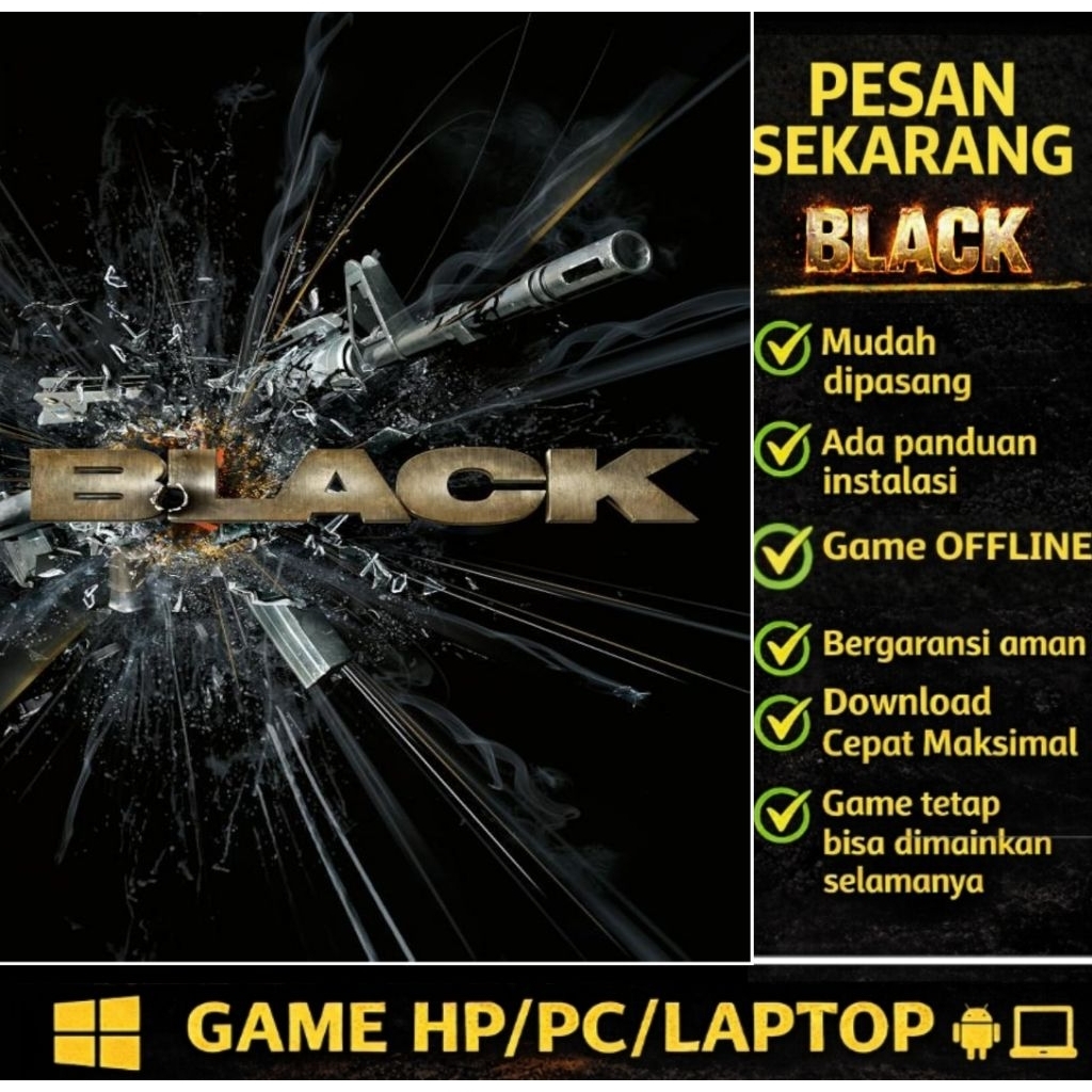 BLACK PS2 GAME HP - GAME LAPTOP/PC