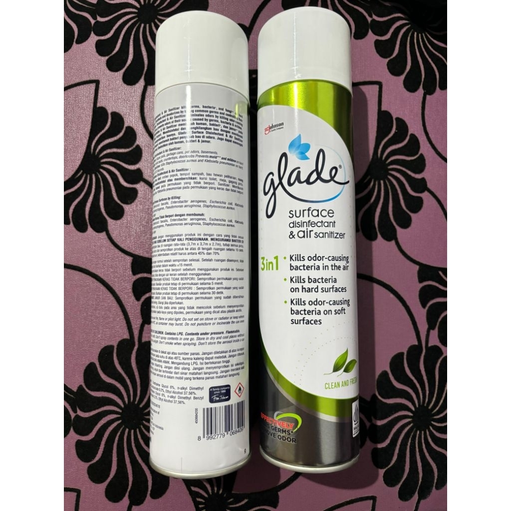 Glade Disinfectant Spray / Glade Air Sanitizer / Disinfektan Anti Kuman / Glade Aerosol Disinfectant