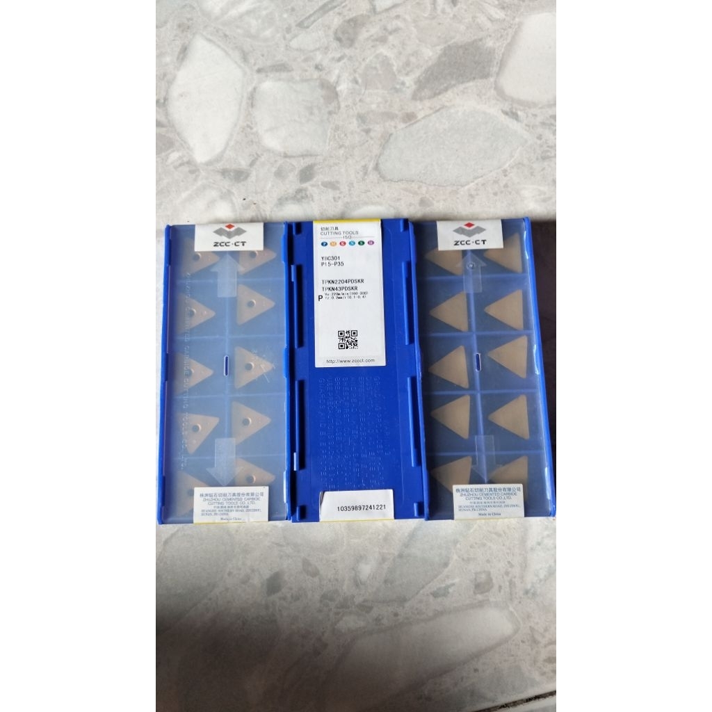 ZCC-CT INSERT TPKN 2204PDSKR YBC301 ZCC-CT Mata Pisau Bubut Original Berkualitas Tinggi