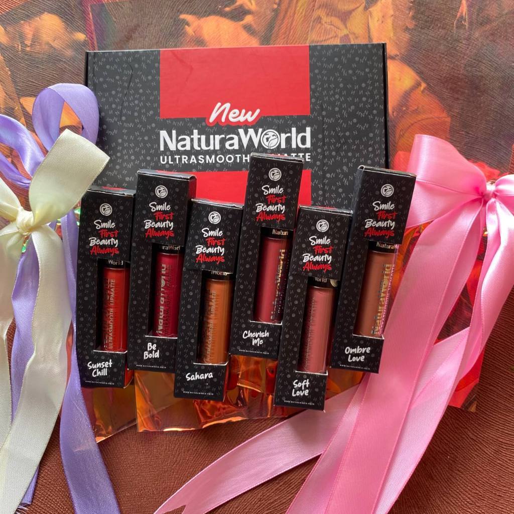 LIPSTIK LIPMATTE NATURA WORLD SAHARA / CHERISME / SOFT LOVE / SUNSET CHILE / BE BOLD / OMBRE LOVE OR