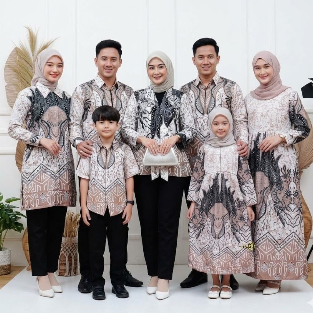 Batik Clasik || BATIK KELUARGA TERBARU 2025 || BATIK COUPLE LEBARAN || GAMIS BATIK SARIMBIT KEMEJA