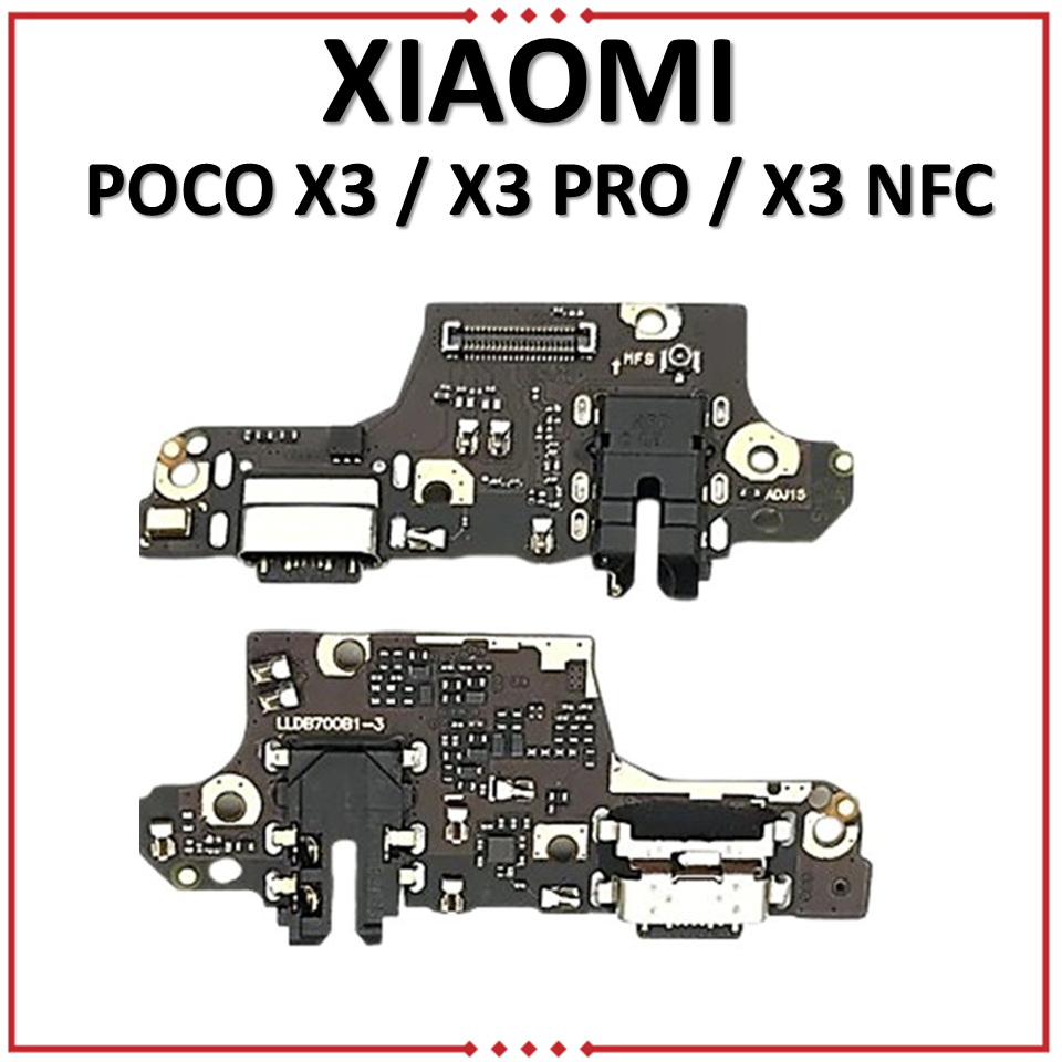 FLEXIBEL PAPAN CAS XIAOMI POCO X3 / X3 PRO / X3 NFC + CONNECTOR CHARGER + IC + MIC ORIGINAL