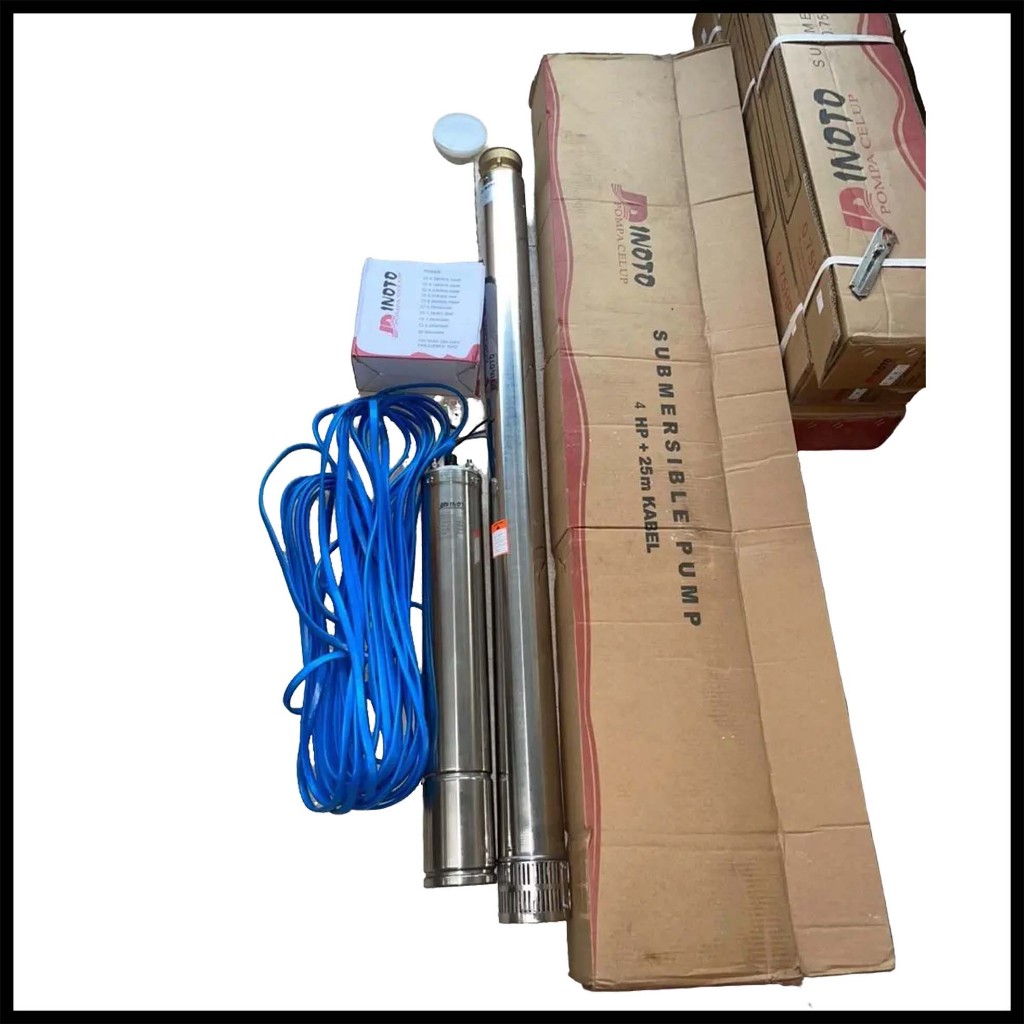 Inoto 4SRM 2513 + kabel 25m submersible 4hp | pompa air satelit 4 SRM 2513 4 hp out 2,5 inch