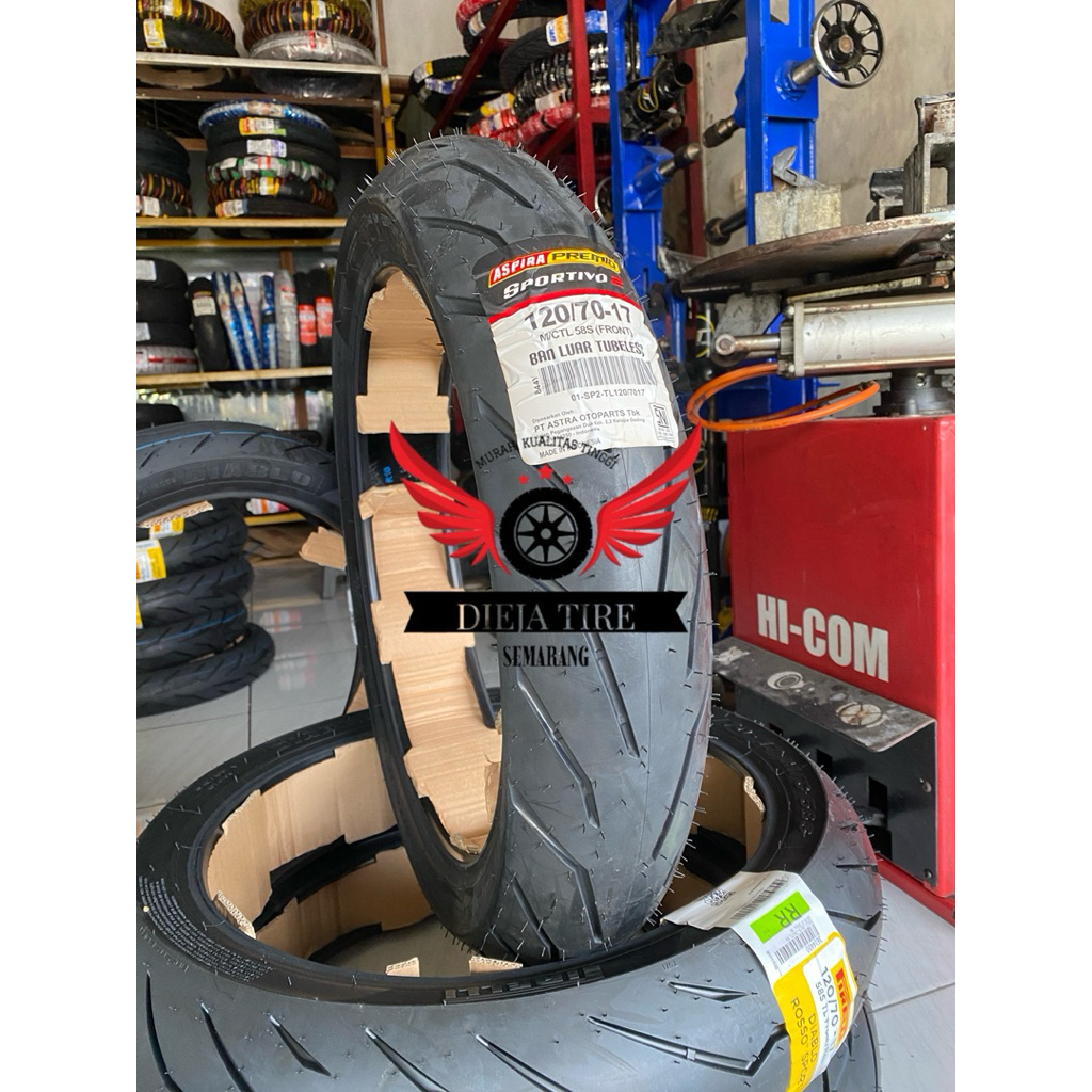ASPIRA PREMIO SPORTIVO 2 UKURAN 120/70 RING 17 TUBELESS