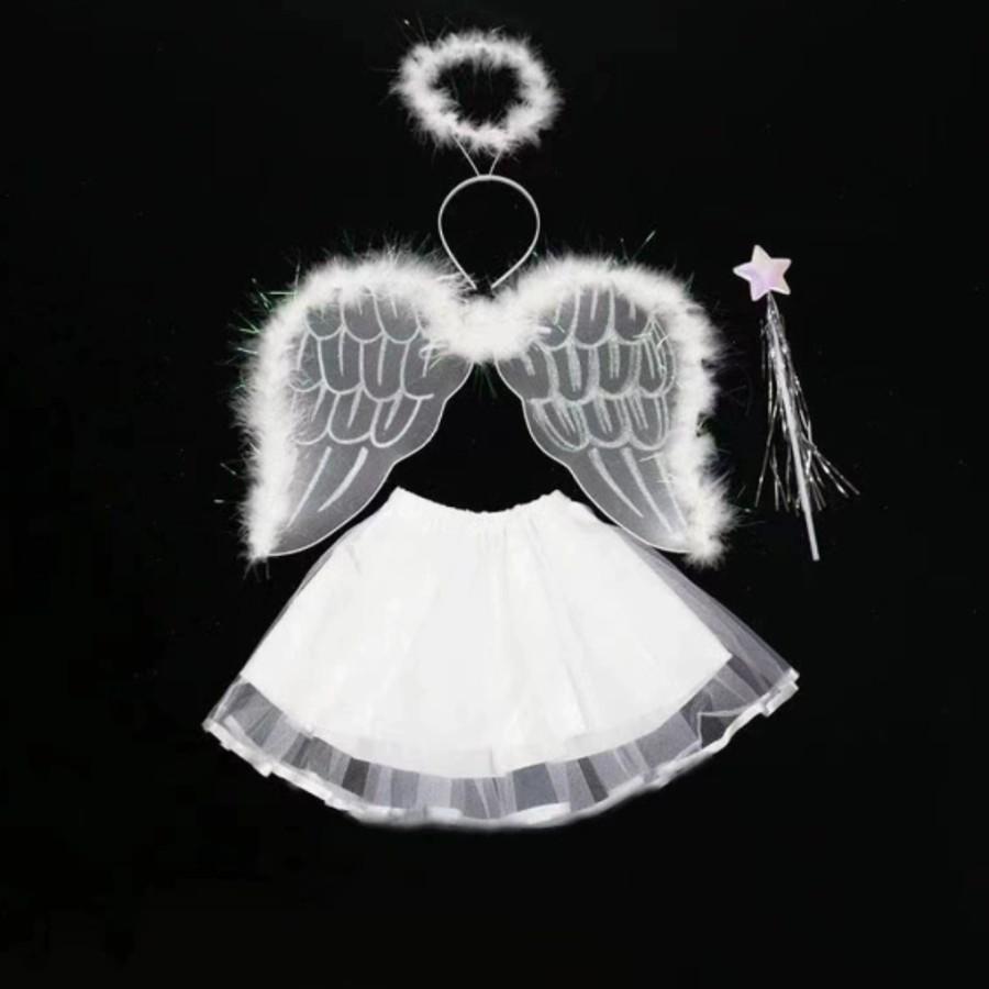 Baby Angeline Shop Kids Angel costume set Angel wing Headband 4in1 set kostum malaikat